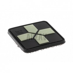 Red Cross Rubber Patch 40mm Glow in the Dark JTG