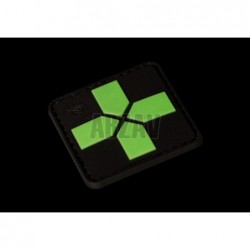 Red Cross Rubber Patch 40mm Glow in the Dark JTG