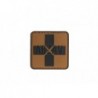 Red Cross Rubber Patch 40mm Coyote JTG