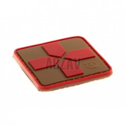 Red Cross Rubber Patch 40mm Coyote Red JTG