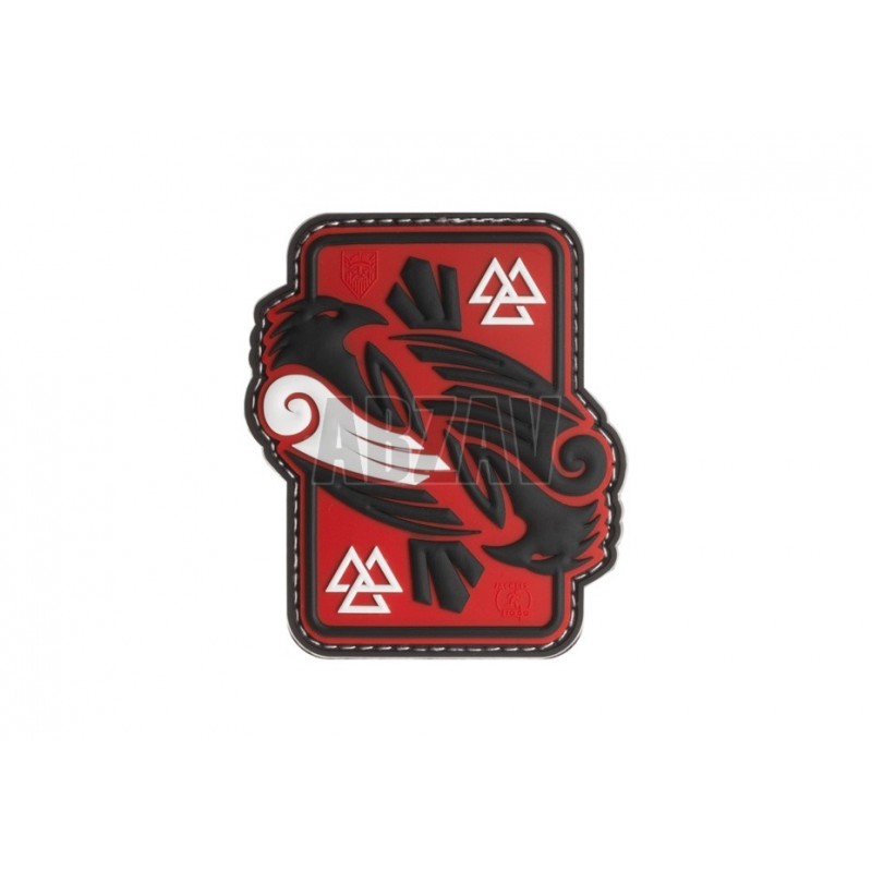 Odins Raven Rubber Patch Red Sky JTG