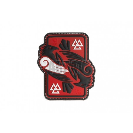 Odins Raven Rubber Patch Red Sky JTG