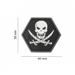 No Fear Pirate Rubber Patch SWAT JTG
