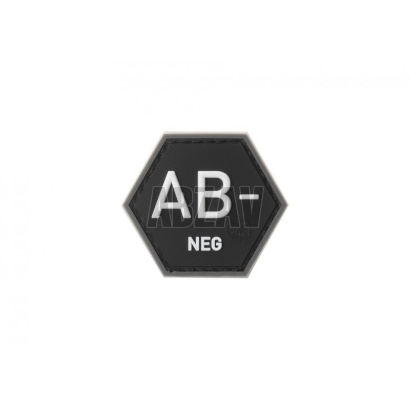Bloodgroup Hexagon Rubber Patch AB Neg SWAT JTG