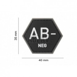 Bloodgroup Hexagon Rubber Patch AB Neg SWAT JTG