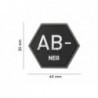 Bloodgroup Hexagon Rubber Patch AB Neg SWAT JTG