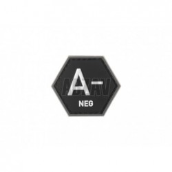 Bloodgroup Hexagon Rubber Patch A Neg SWAT JTG