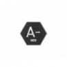 Bloodgroup Hexagon Rubber Patch A Neg SWAT JTG