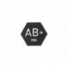 Bloodgroup Hexagon Rubber Patch AB Pos SWAT JTG