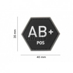 Bloodgroup Hexagon Rubber Patch AB Pos SWAT JTG