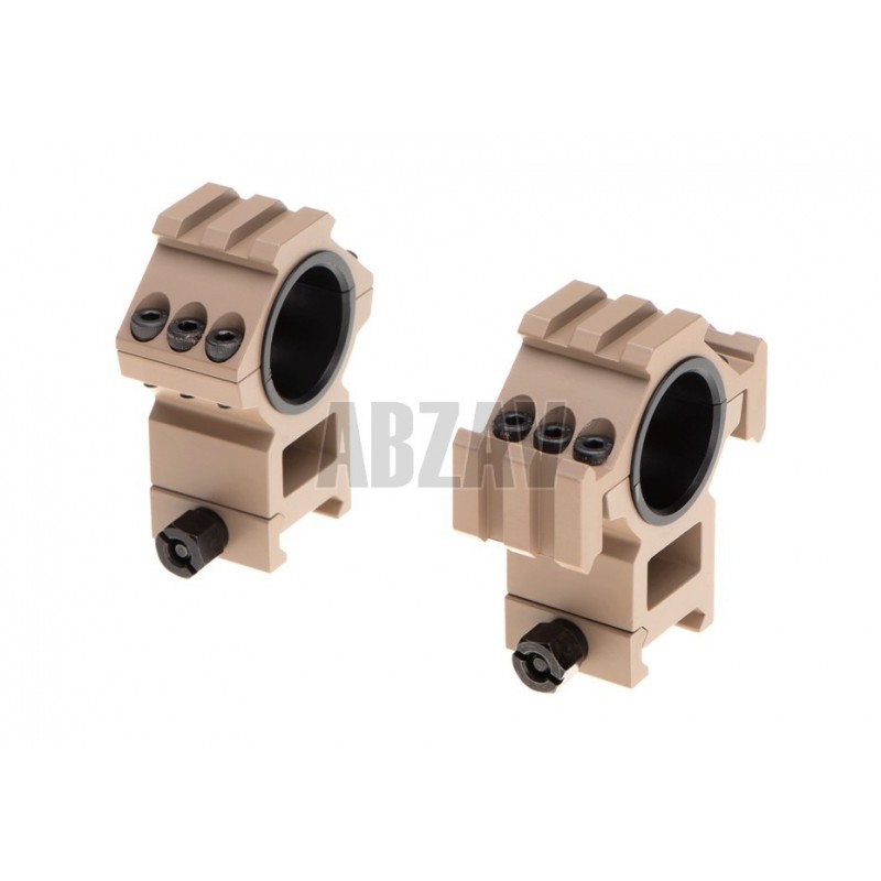Tri-Side Rail 25.4mm / 30mm Mount Rings Desert Aim-O