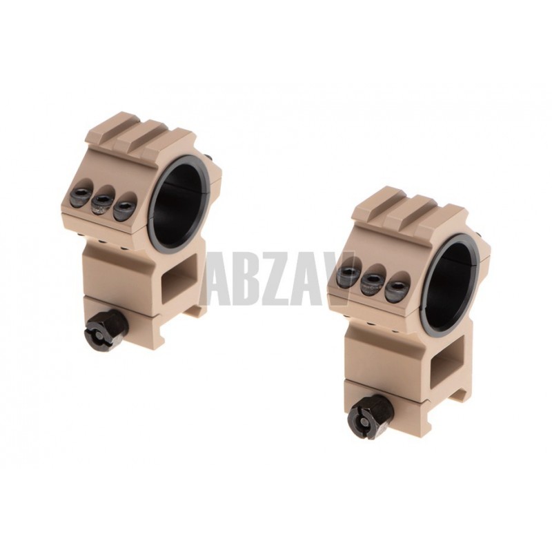 Top Rail 25.4mm / 30mm Mount Rings Desert Aim-O