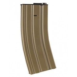 Magazine M4 Mid-Cap 120Rds Metal Tan Lancer Tactical