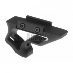 CNC Picatinny Short Angled Grip Black Metal