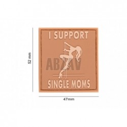 I Support Single Mums Rubber Patch Desert JTG