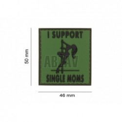 I Support Single Mums Rubber Patch Forest JTG