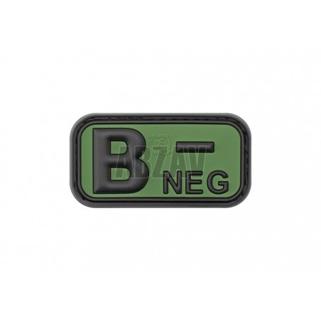Bloodtype Rubber Patch B Neg Forest JTG
