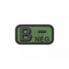 Bloodtype Rubber Patch B Neg Forest JTG