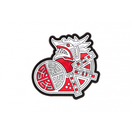 Viking Dragon Ship Head Rubber Patch Color JTG