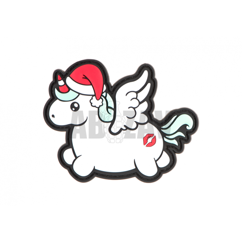 Christmas Unicorn Rubber Patch Color JTG