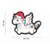 Christmas Unicorn Rubber Patch Color JTG
