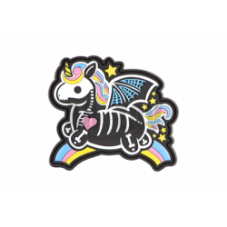 Skeleton Unicorn Rubber Patch Color JTG