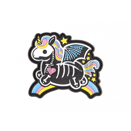 Skeleton Unicorn Rubber Patch Color JTG