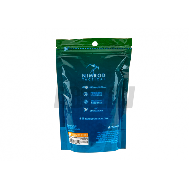 0.28g Bio BB High Performance 1000rds White Nimrod