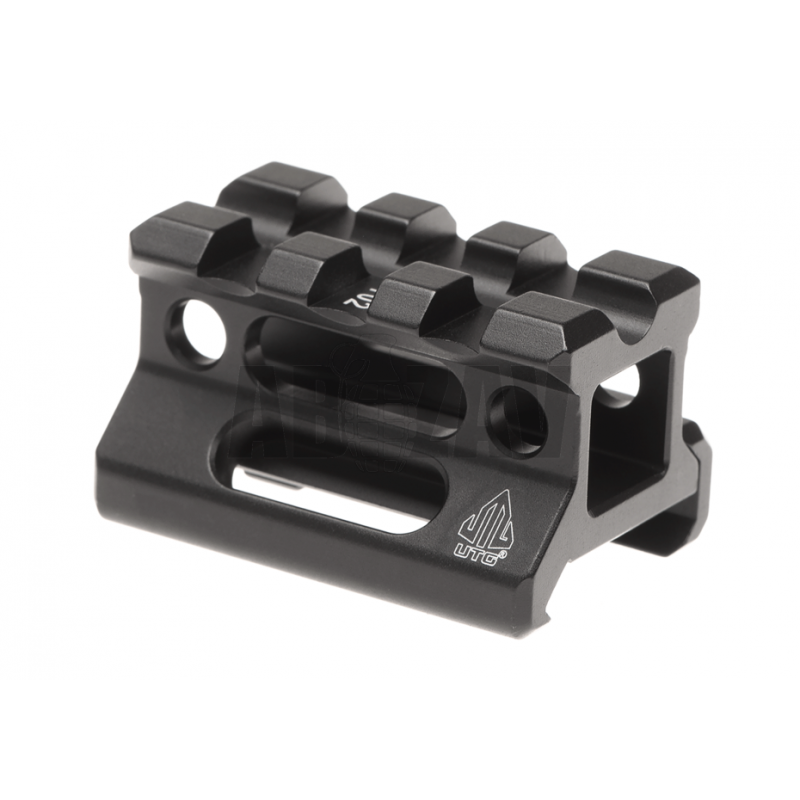 Universal Super Slim Riser Mount 3 Slot 0.75' Black Leapers