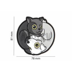 Yin & Yan Cat Patch Black JTG