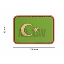Turkey Flag Rubber Patch Green JTG
