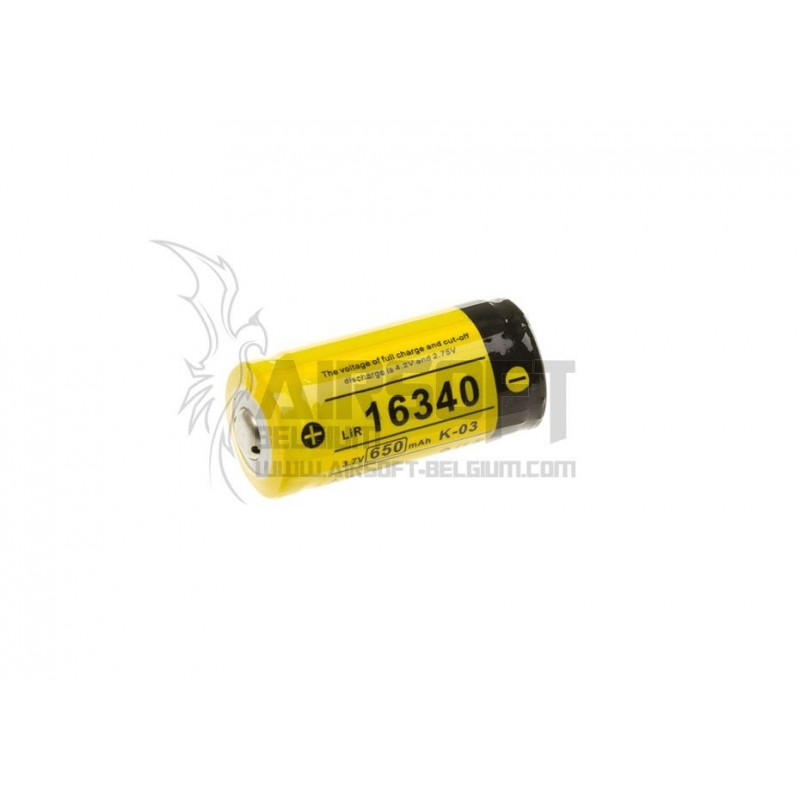16340 Battery 3.7V 650mAh   Klarus