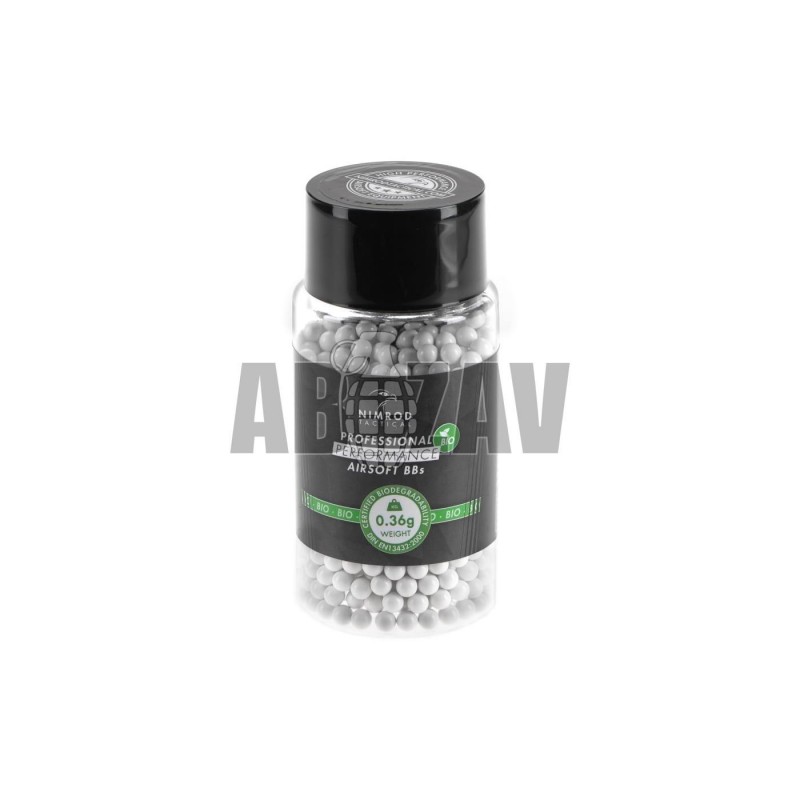 0.36G Bio BB Bottle Professional Performance 1000Rds White Nimrod