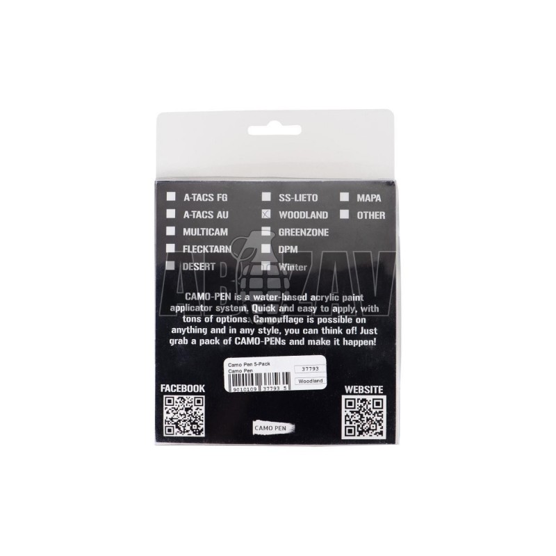 Camo Pen 5-Pack Woodland