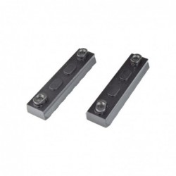 Rail 20mm 7 SLOTS  For M-LOK Black 2Pcs