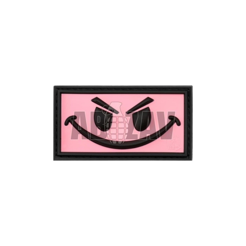 Evil Smile Rubber Patch Pink JTG