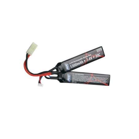 Lipo 7.4V 1300mAh 20C Twin Type   ASG