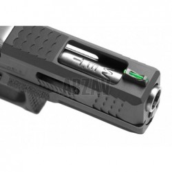 WE17 Custom BK Silver Barrel Metal Version GBB