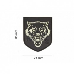 Wolf Shield Rubber Patch Glow i.t. Dark JTG