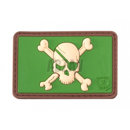 Pirate Skull Rubber Patch Multicam JTG