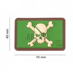 Pirate Skull Rubber Patch Multicam JTG