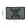 Pirate Skull Rubber Patch Forest JTG