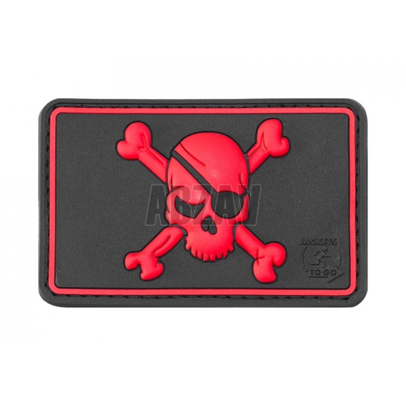 Pirate Skull Rubber Patch Blackmedic JTG