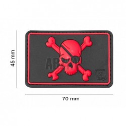 Pirate Skull Rubber Patch Blackmedic JTG