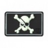 Pirate Skull Rubber Patch Glow in the Dark JTG