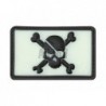 Pirate Skull Rubber Patch Glow Back JTG