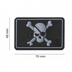 Pirate Skull Rubber Patch SWAT JTG