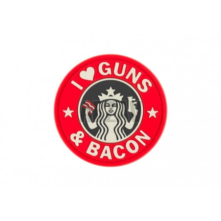 Guns and Bacon Rubber Patch Color JTG
