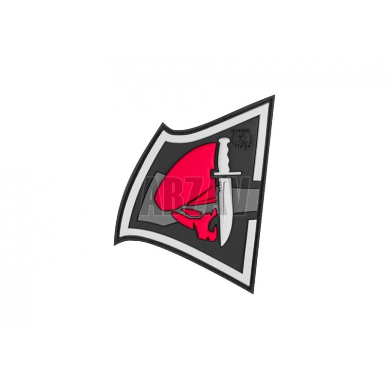 Rebel Skull Rubber Patch Color JTG
