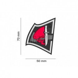 Rebel Skull Rubber Patch Color JTG